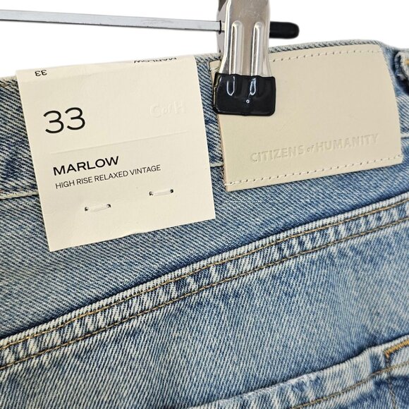 Citizens of Humanity Womens Marlow High Rise Relaxed Shorts, Denim Cotton, 33 - Picture 4 of 9